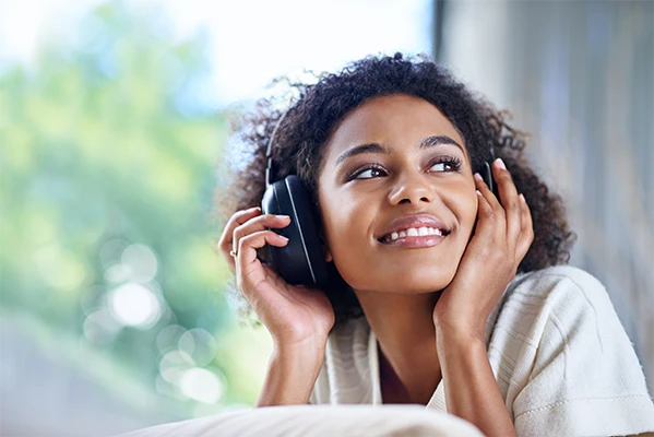 image woman audiobook